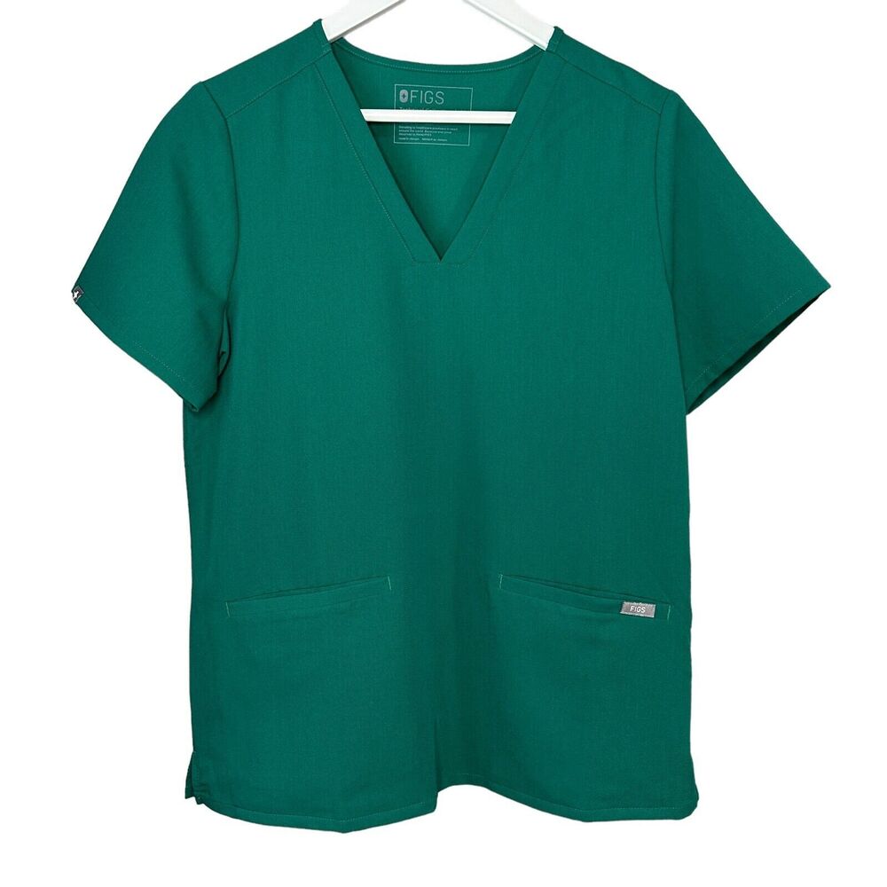 Figs Hunter Green Casma Scrub Top